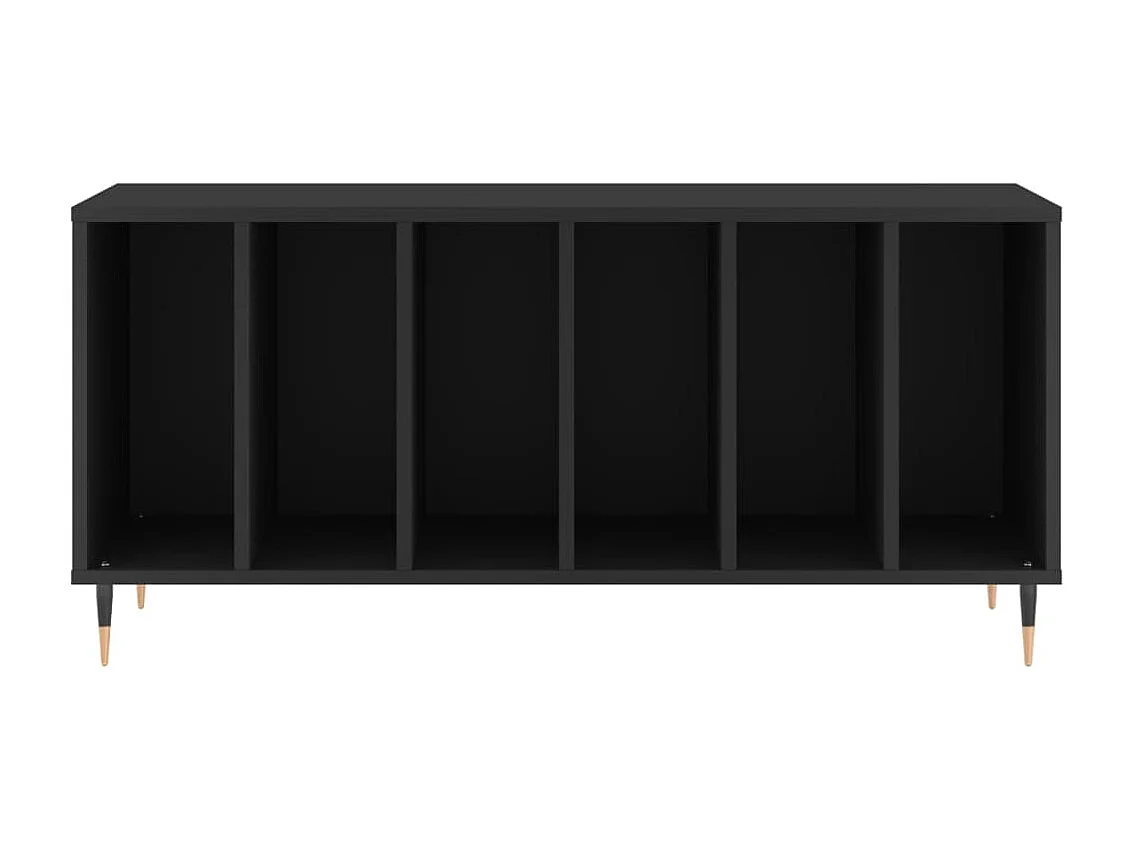 Armoire à disques noir 100x38x48 cm bois d'ingénierie