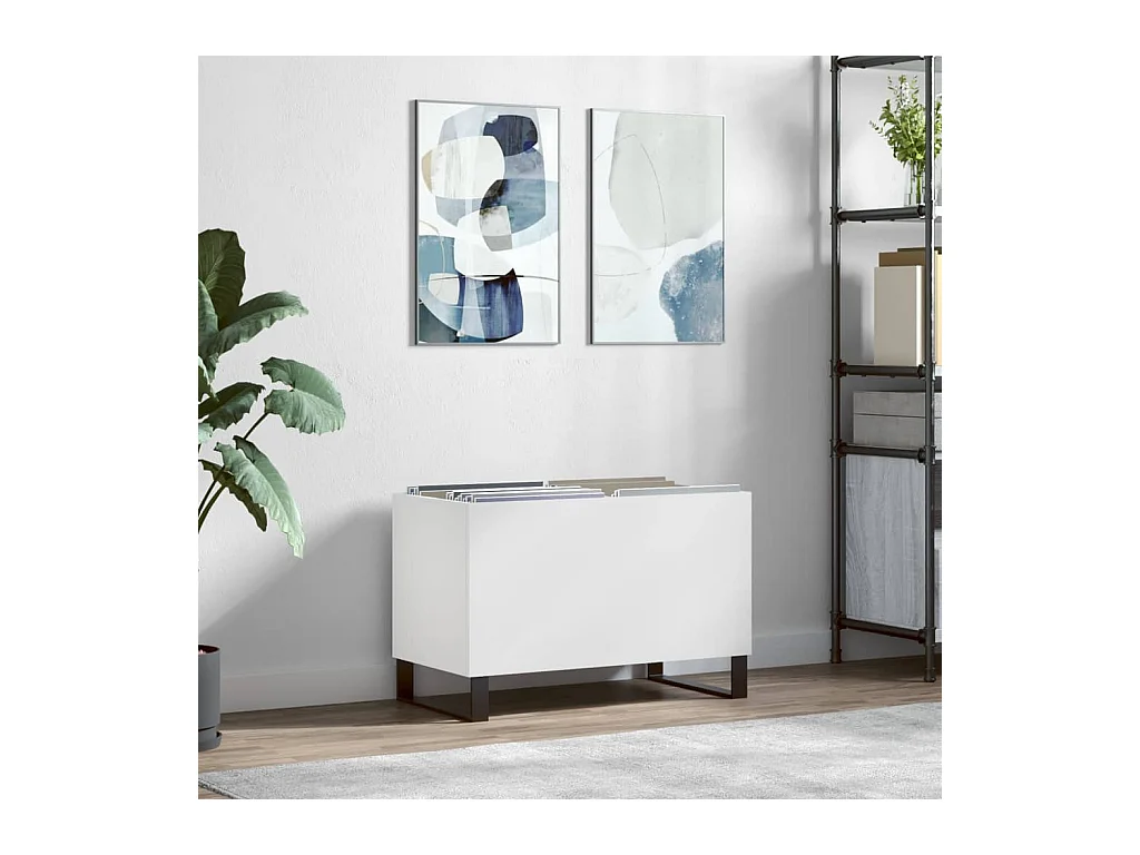 Weißer Plattenschrank 74,5 x 38 x 48 cm, Holzwerkstoff