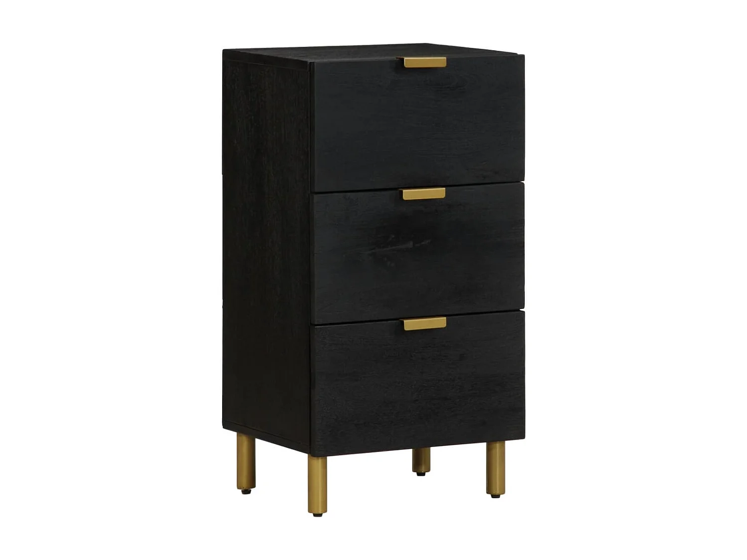 Buffet noir 40x33x75 cm bois d'ingénierie