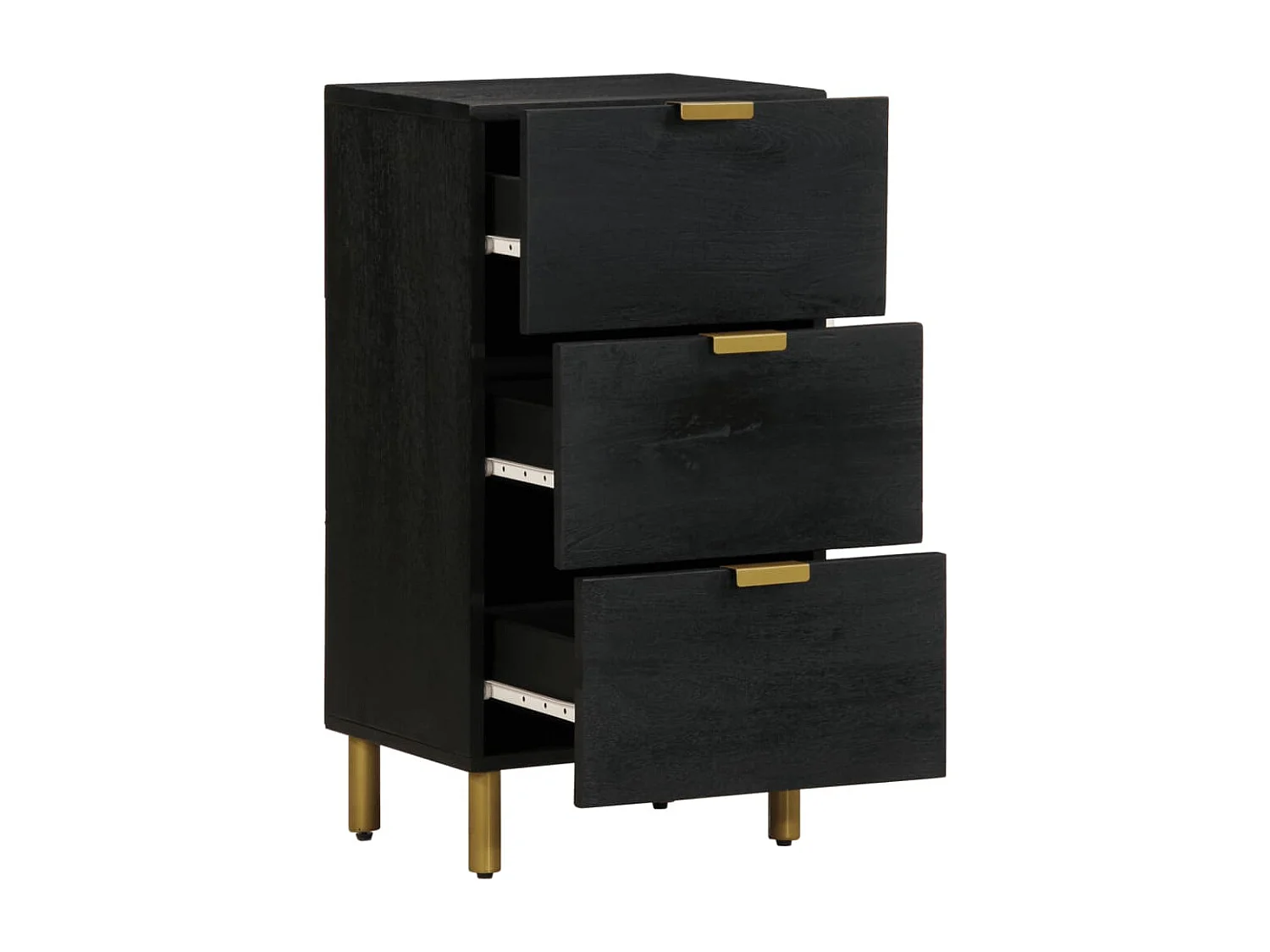 Buffet noir 40x33x75 cm bois d'ingénierie