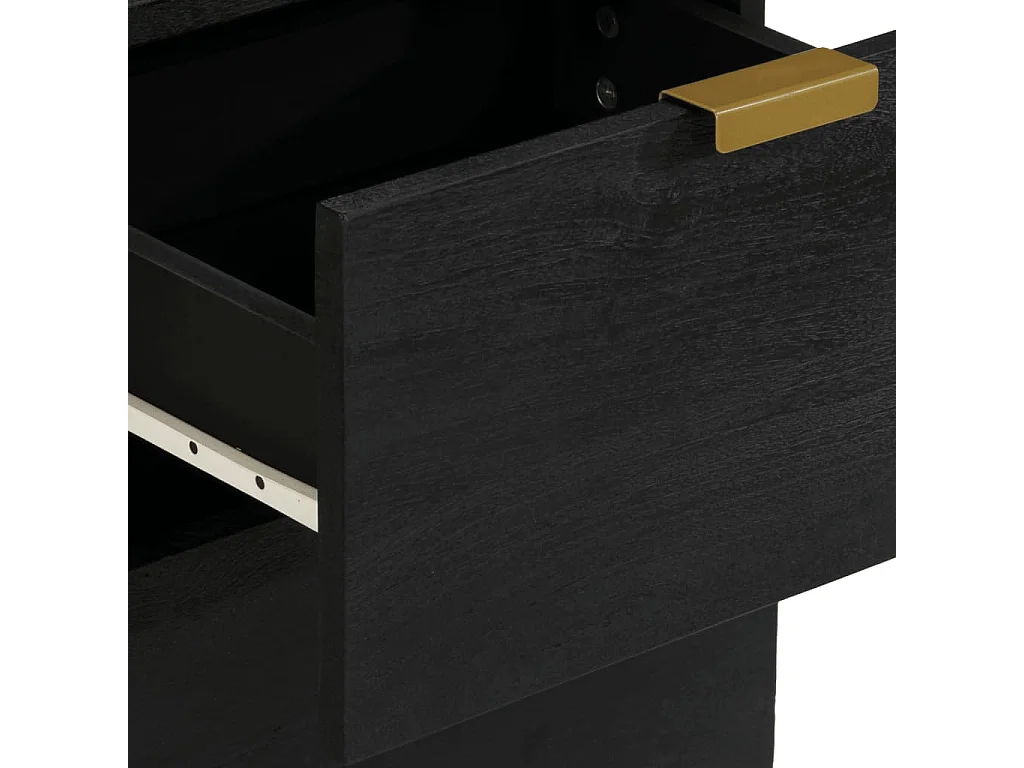 Buffet noir 40x33x75 cm bois d'ingénierie