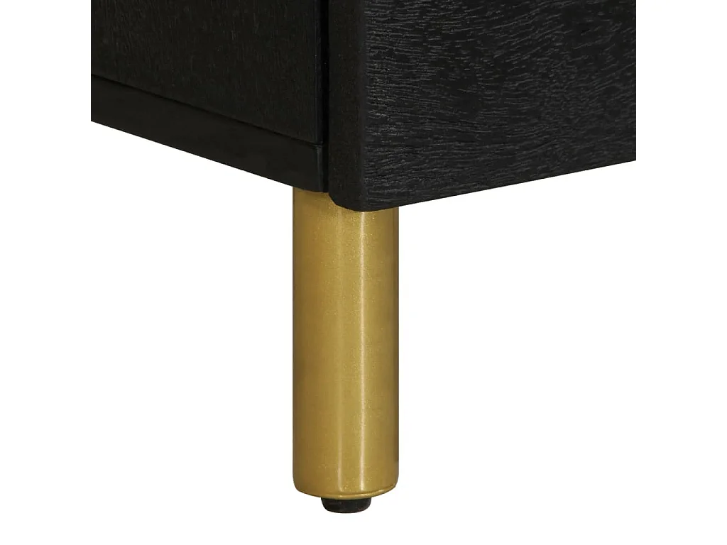 Buffet noir 40x33x75 cm bois d'ingénierie