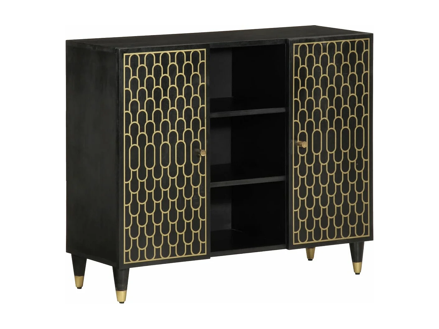 Armoire latérale 90x33x75 cm bois massif de manguier