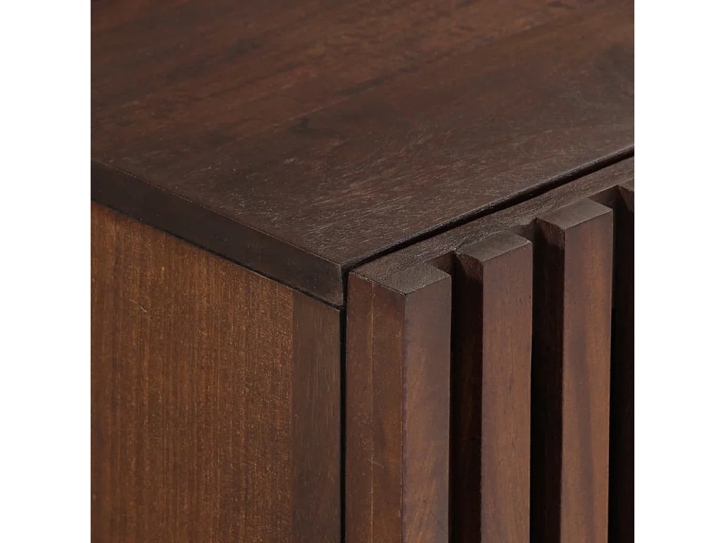 Meuble TV marron 100x34x46 cm bois massif manguier