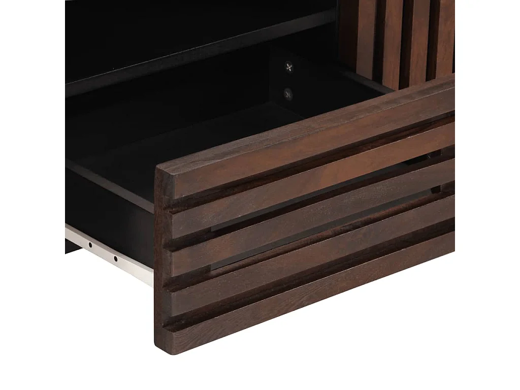 Meuble TV marron 100x34x46 cm bois massif manguier