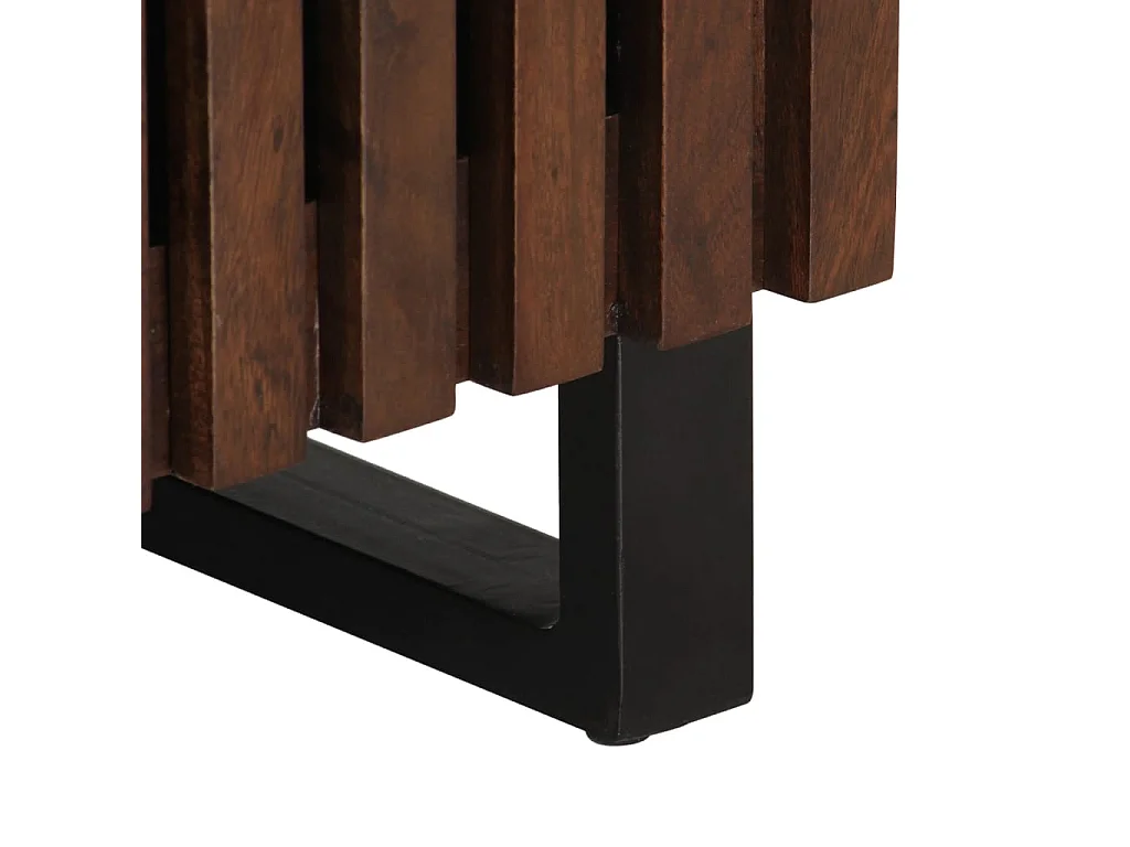 Meuble TV marron 100x34x46 cm bois massif manguier