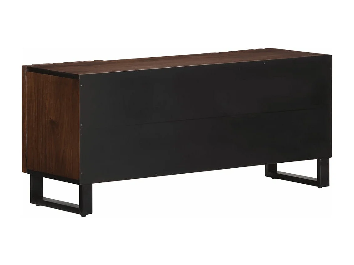 Meuble TV marron 100x34x46 cm bois massif manguier