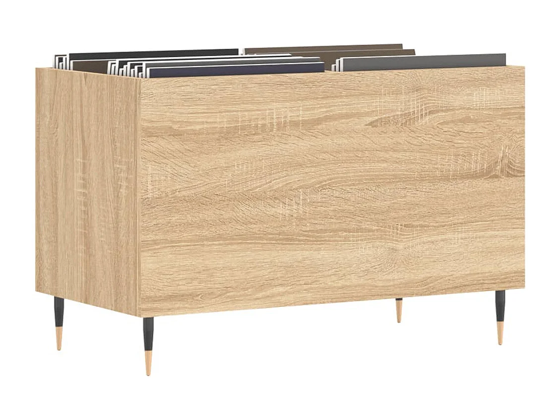 Armoire à disques chêne sonoma 74,5x38x48 cm bois d'ingénierie