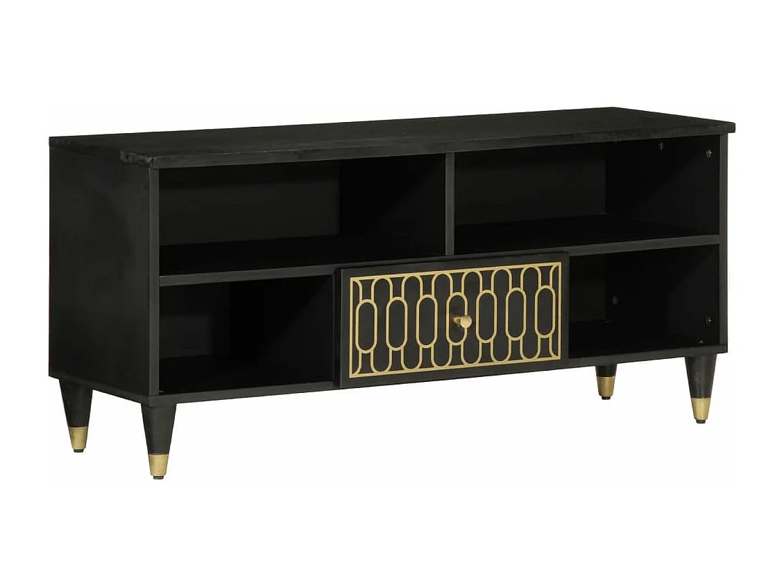 Meuble TV 100x33x46 cm bois massif de manguier