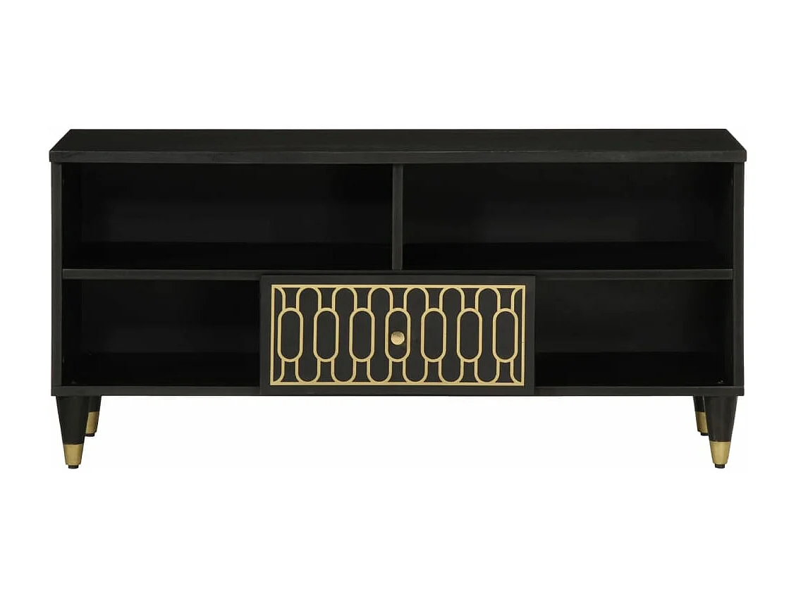 Meuble TV 100x33x46 cm bois massif de manguier