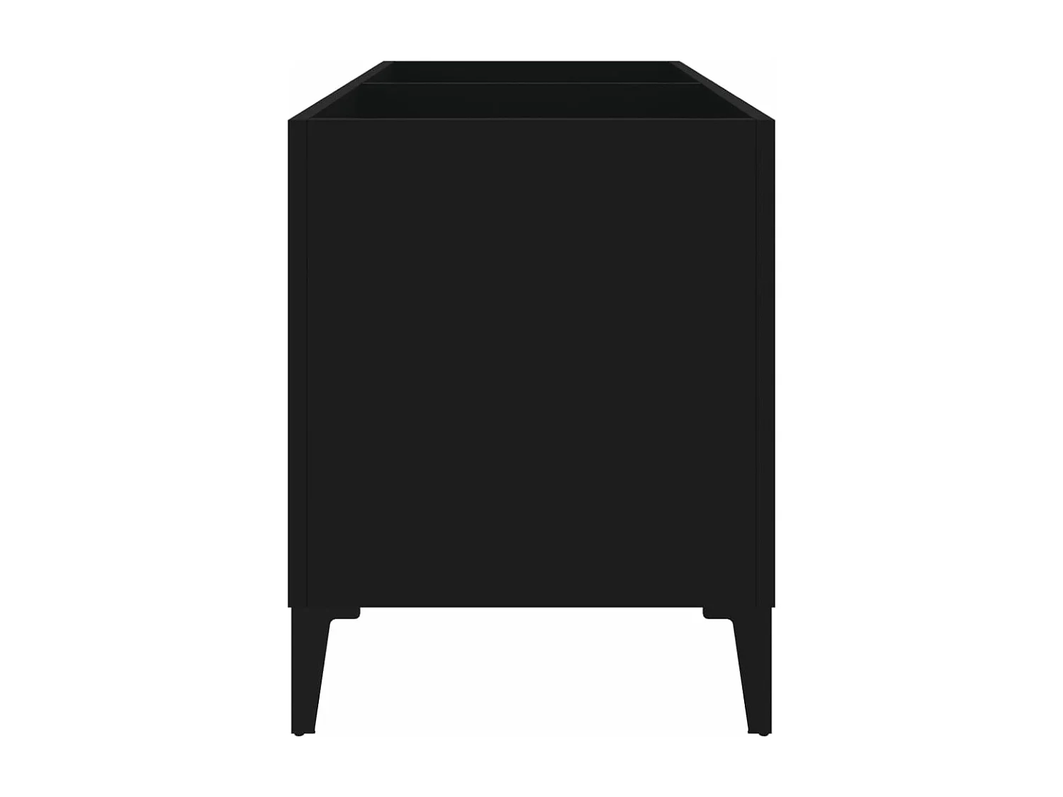 Mobile per dischi nero 74,5x38x48 cm in pannelli di MDF