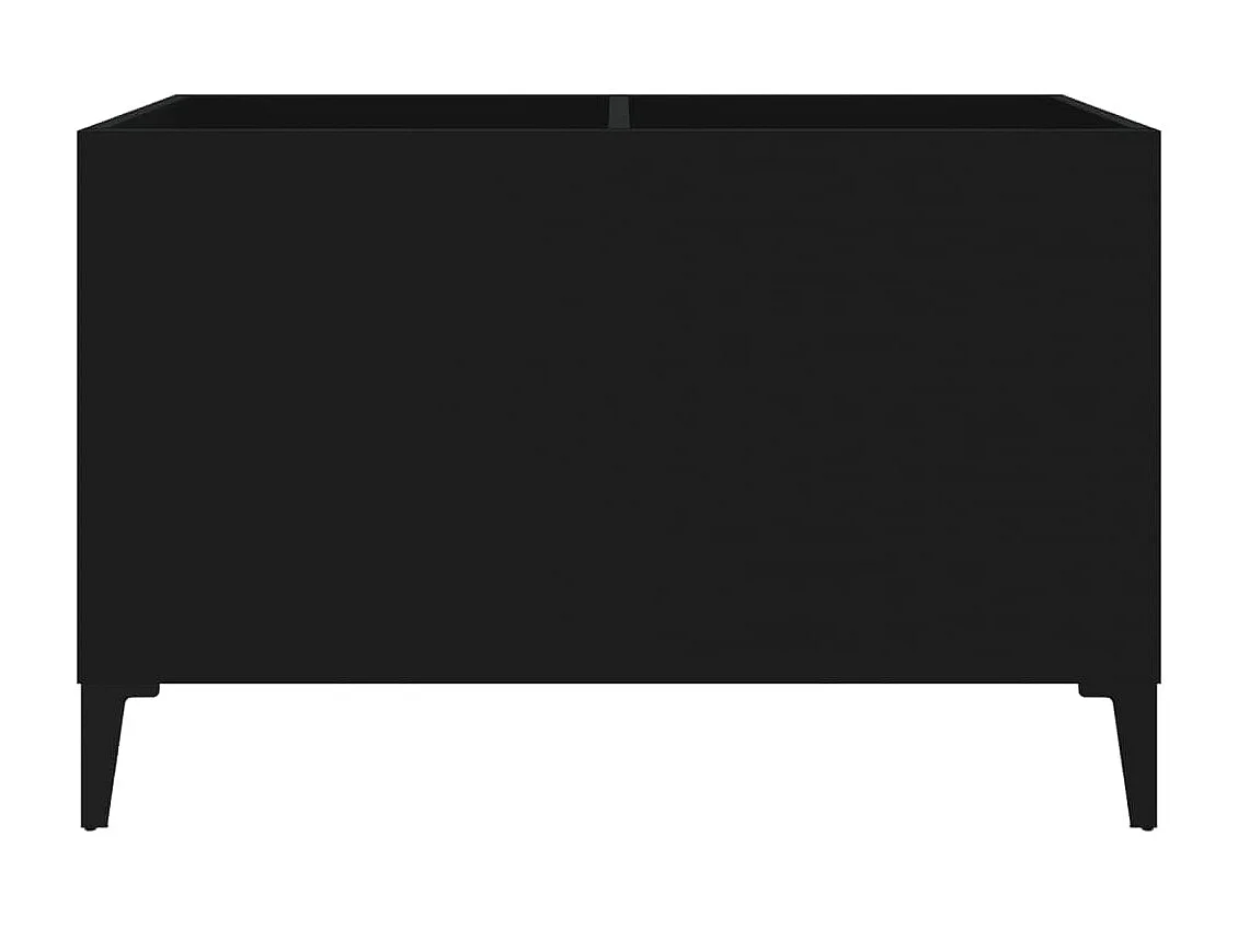 Armoire à disques noir 74,5x38x48 cm bois d'ingénierie