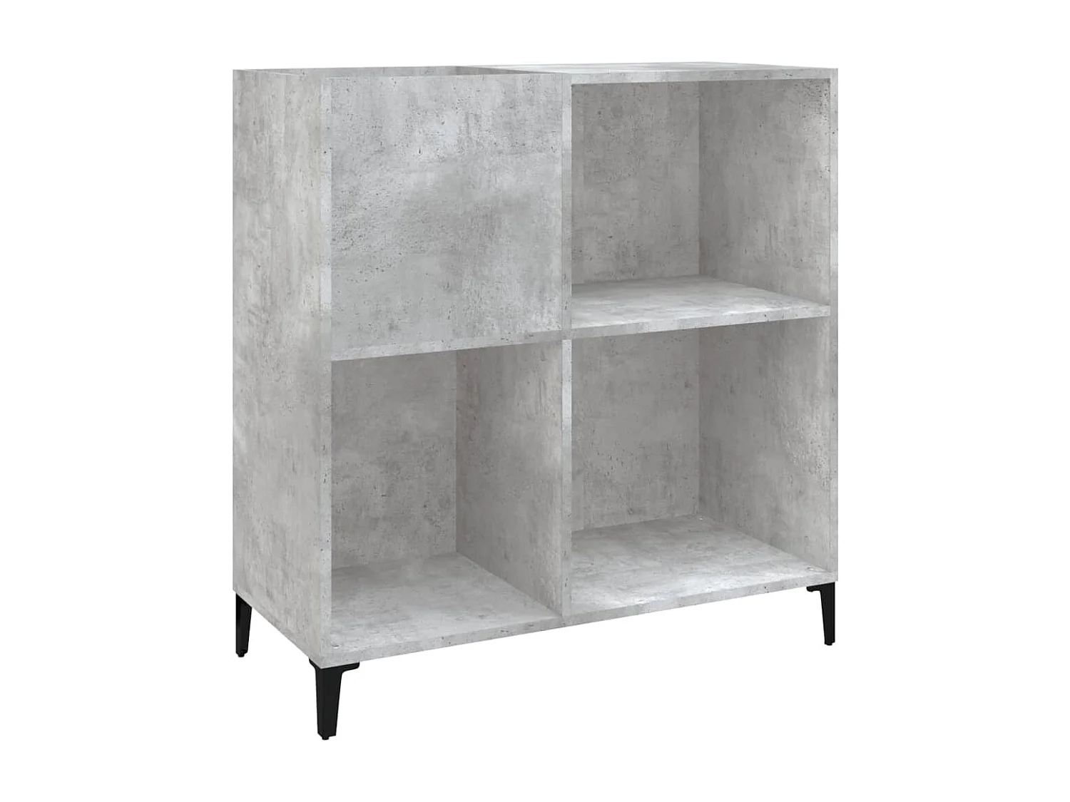 Armoire à disques gris béton 84,5x38x89 cm bois d'ingénierie