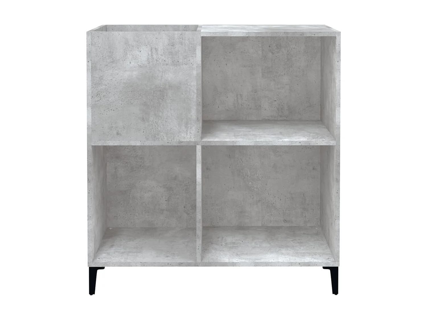 Armoire à disques gris béton 84,5x38x89 cm bois d'ingénierie