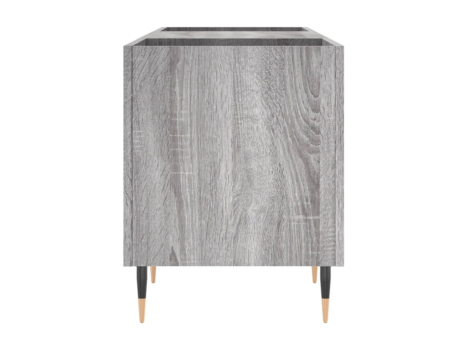 Mobile per dischi Sonoma grigio 121x38x48 cm in pannelli di MDF