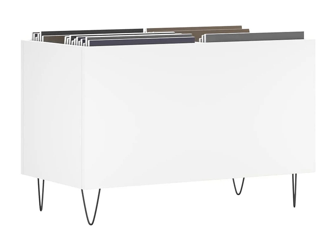 Armoire à disques blanc 74,5x38x48 cm bois d'ingénierie
