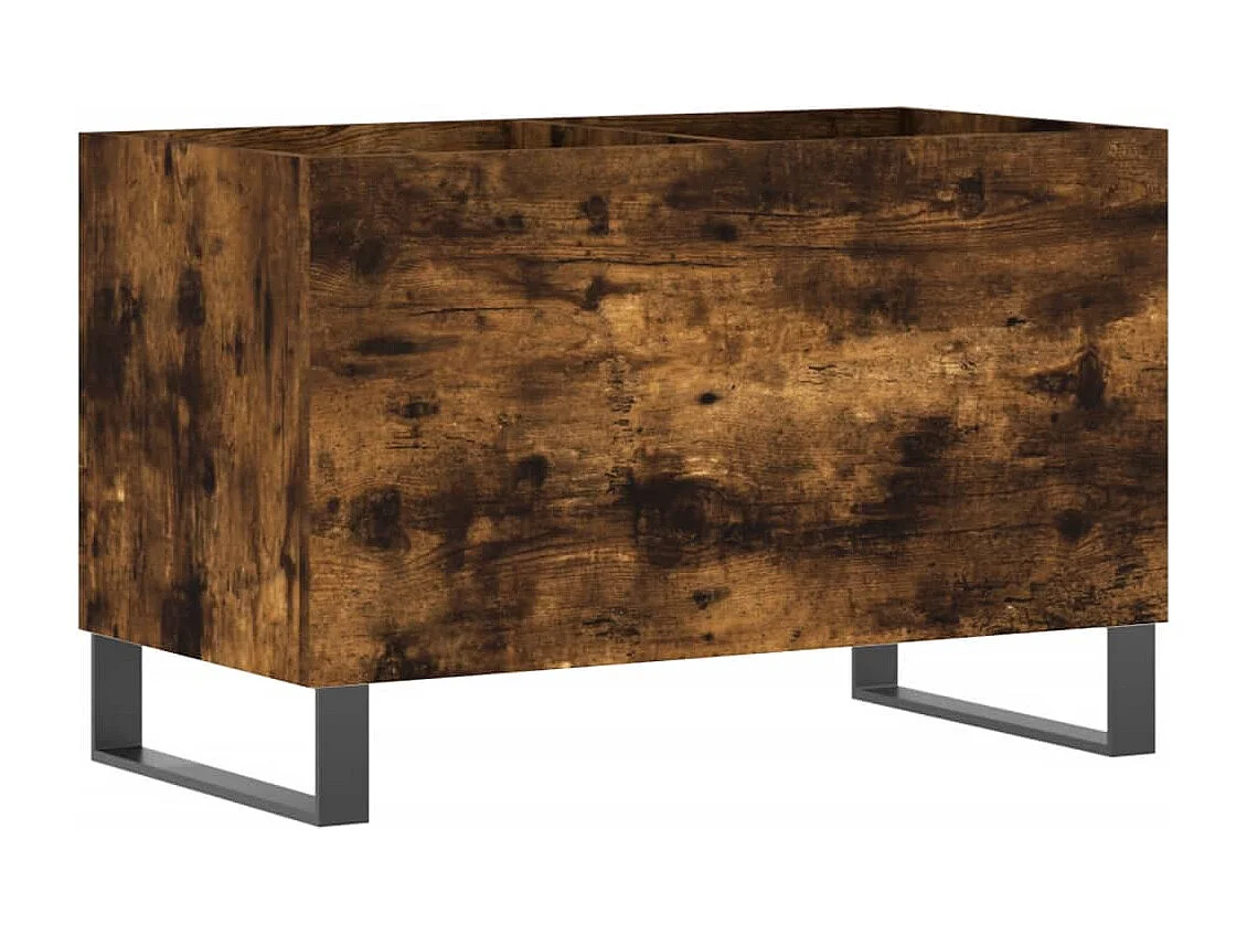 Armoire à disques chêne fumé 74,5x38x48 cm bois d'ingénierie