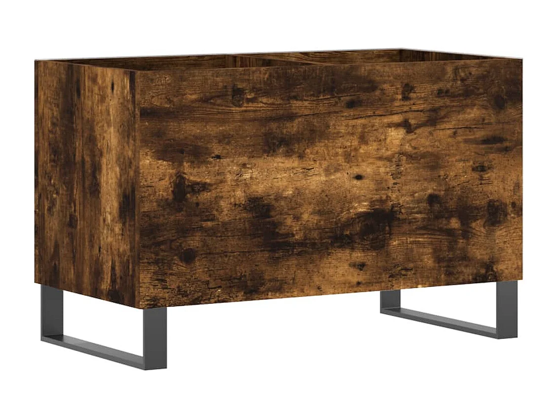 Armoire à disques chêne fumé 74,5x38x48 cm bois d'ingénierie