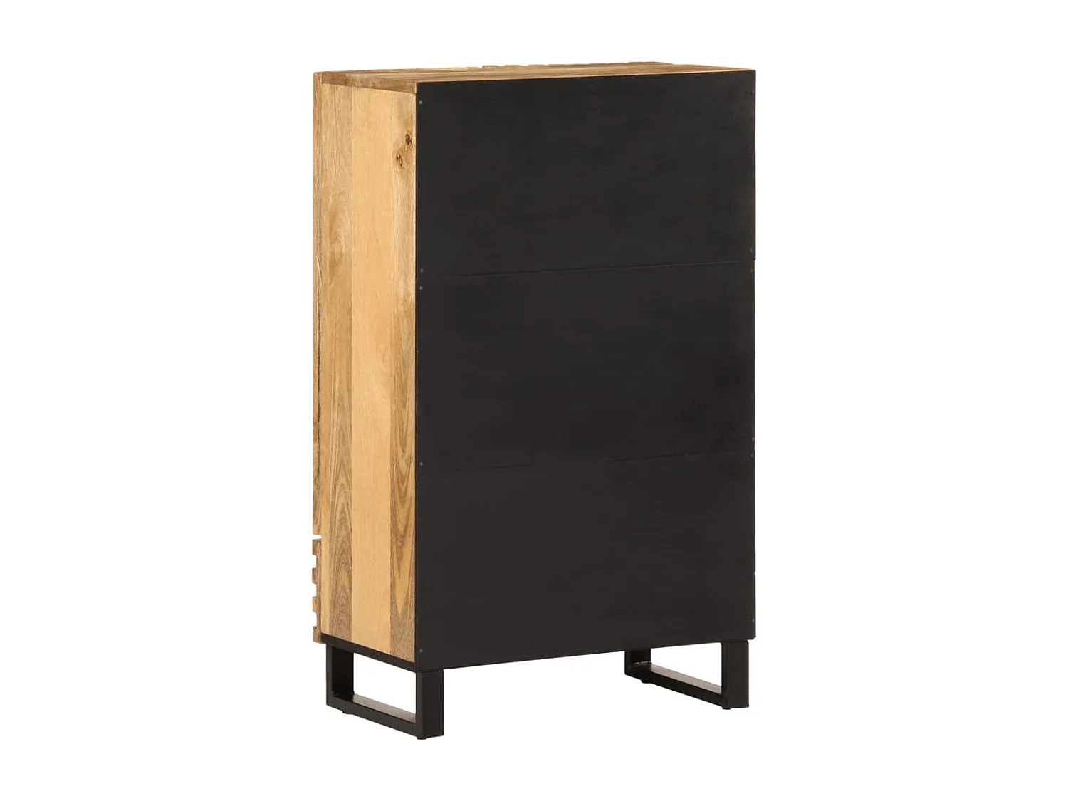 Hohes Sideboard 60x34x100 cm aus massivem rohem Mangoholz
