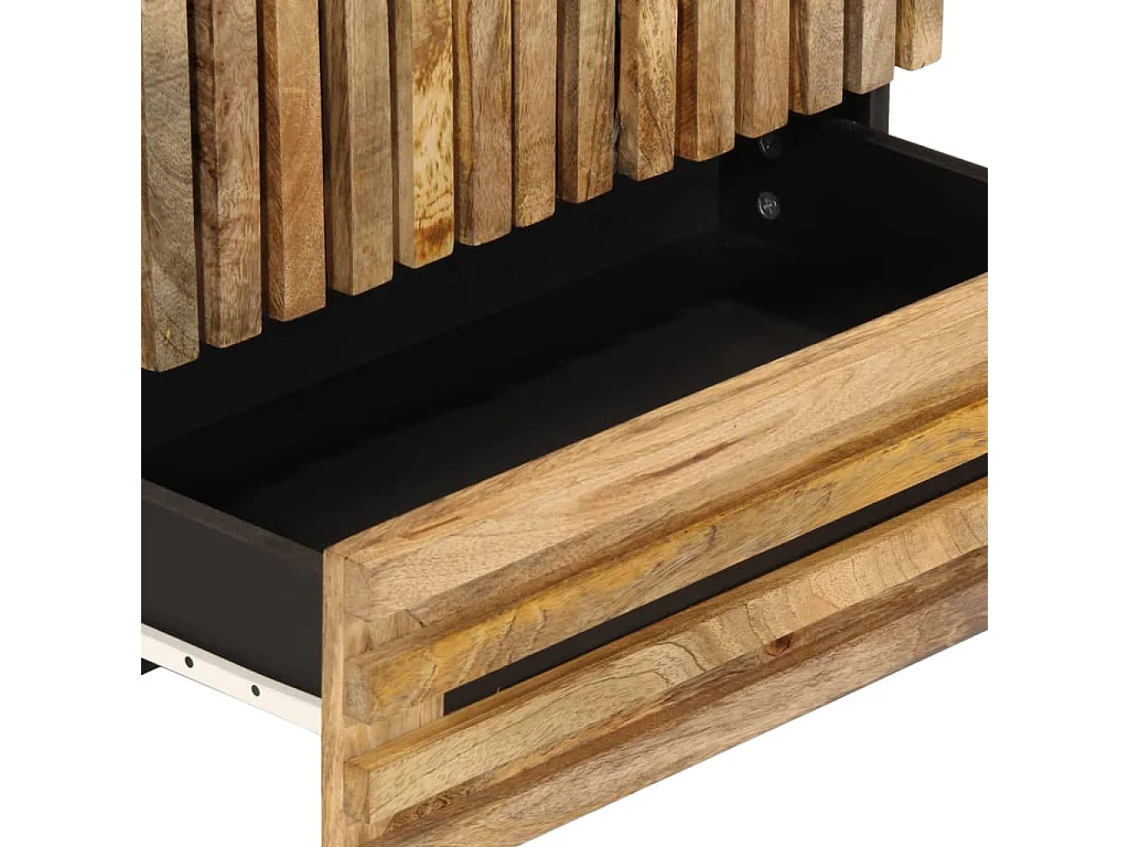 Hohes Sideboard 60x34x100 cm aus massivem rohem Mangoholz
