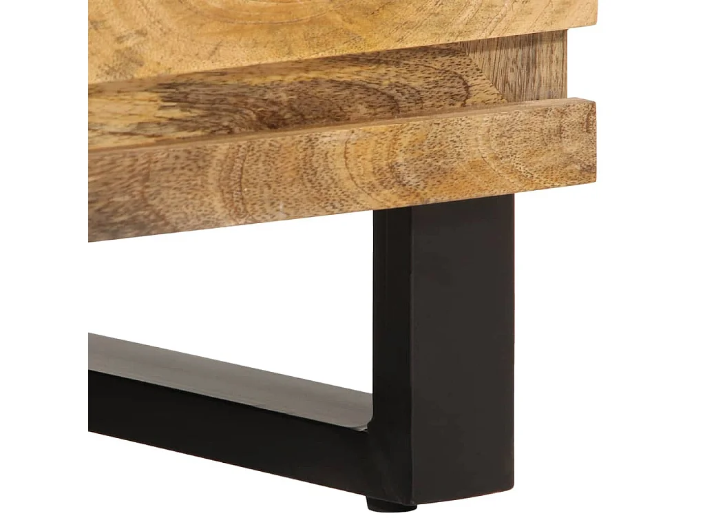 Hohes Sideboard 60x34x100 cm aus massivem rohem Mangoholz
