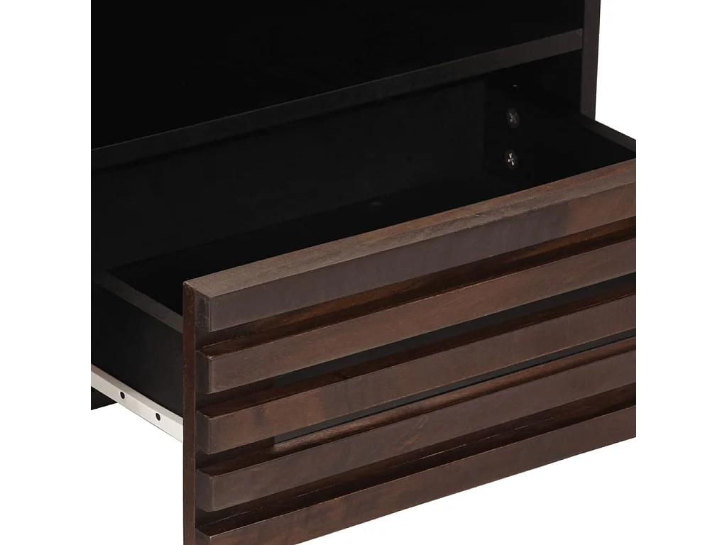 Mobile TV marrone 80x34x46 cm in legno massello di mango