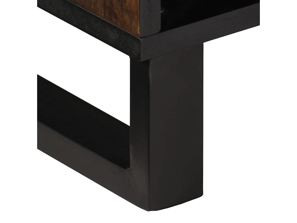 Mobile TV marrone 80x34x46 cm in legno massello di mango