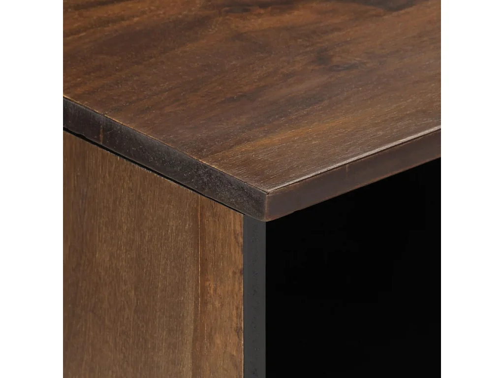 Mobile TV marrone 80x34x46 cm in legno massello di mango