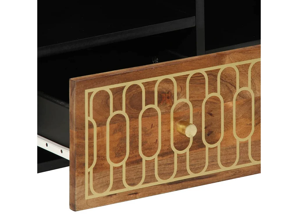 Mobile TV 100x33x46 cm in legno massello di mango