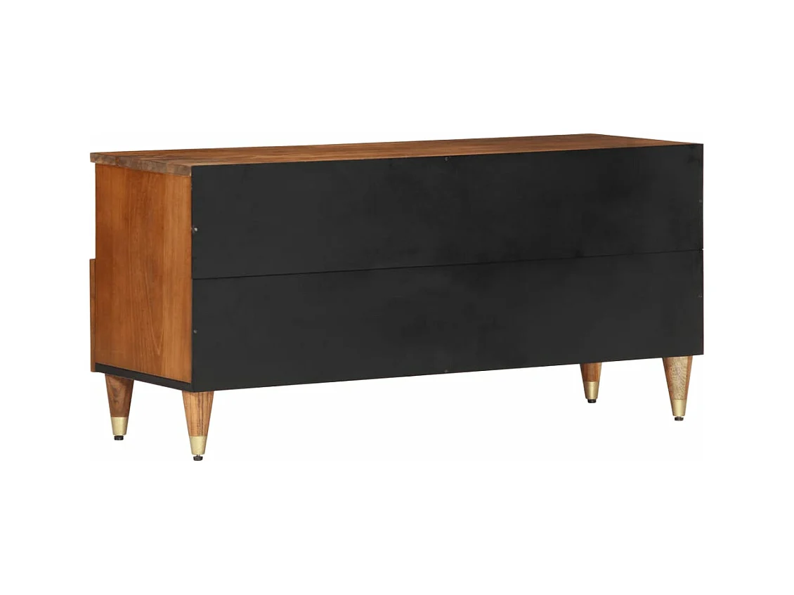 Meuble TV 100x33x46 cm bois massif de manguier