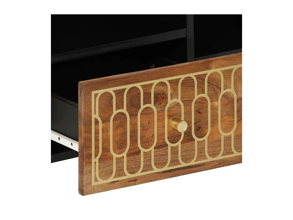 Meuble TV 100x33x46 cm bois massif de manguier