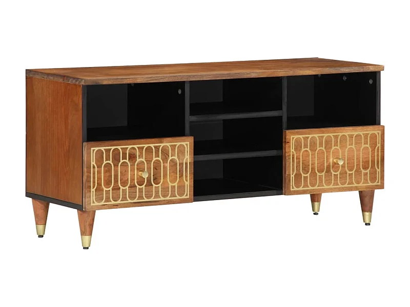 Mobile TV 100x33x46 cm in legno massello di mango