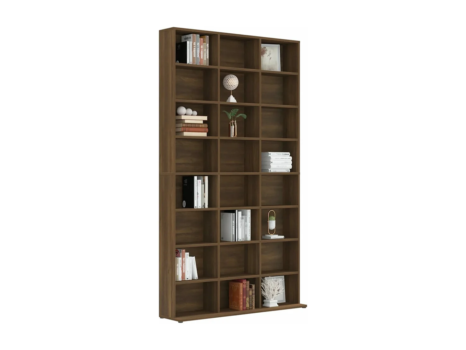 Mobile porta CD Rovere marrone 102x23x177,5 cm MDF