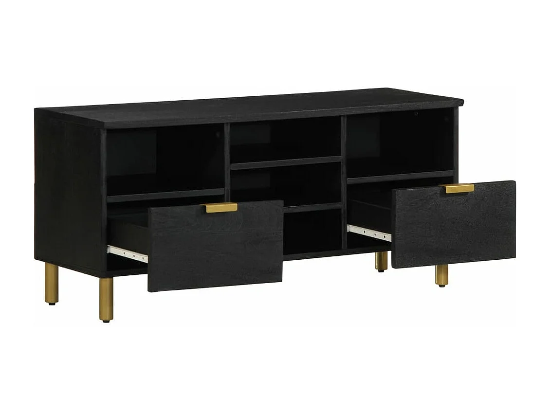 Meuble TV noir 100x33x46 cm bois d'ingénierie