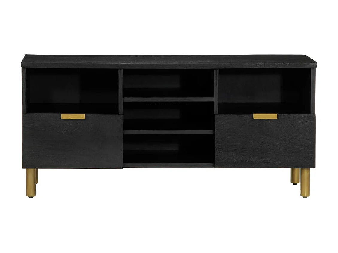 Meuble TV noir 100x33x46 cm bois d'ingénierie