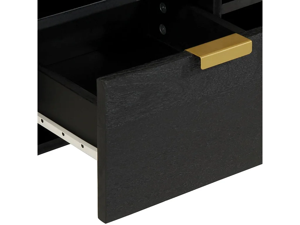 Meuble TV noir 100x33x46 cm bois d'ingénierie