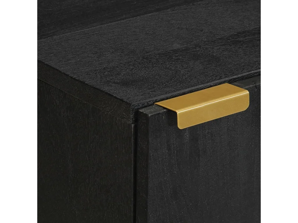 Buffet noir 40x33x75 cm bois d'ingénierie
