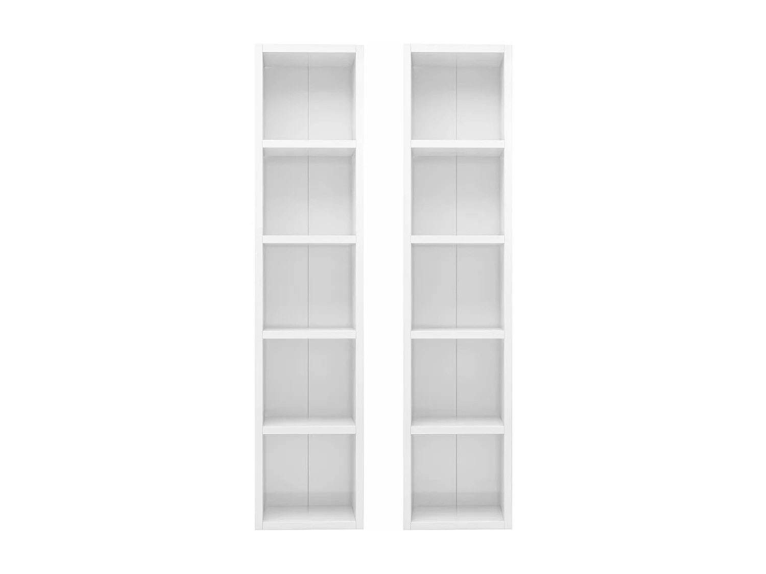 Armoires à CD 2 pcs Blanc brillant 21x16x93,5 cm