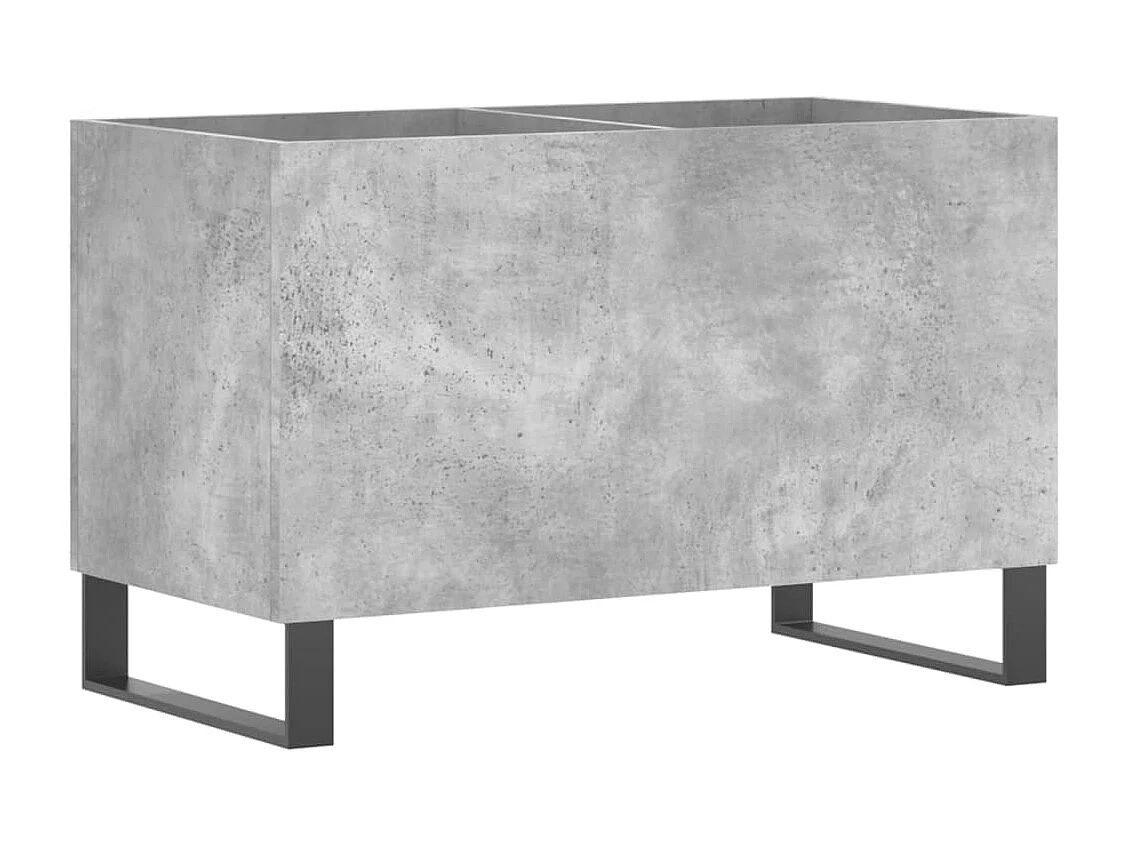 Armoire à disques gris béton 74,5x38x48 cm bois d'ingénierie