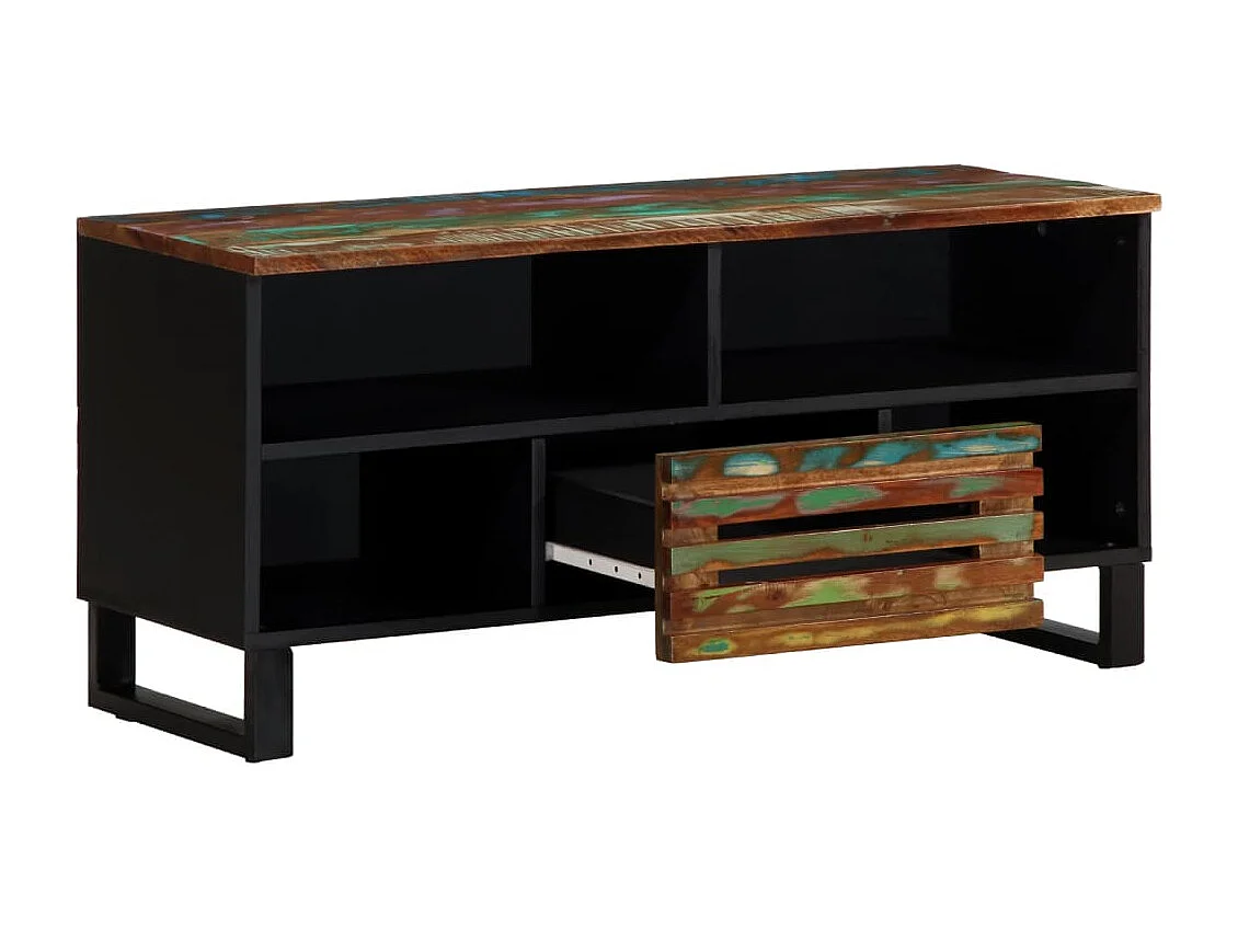 Mobile TV 100x34x46 cm in legno massello di acacia