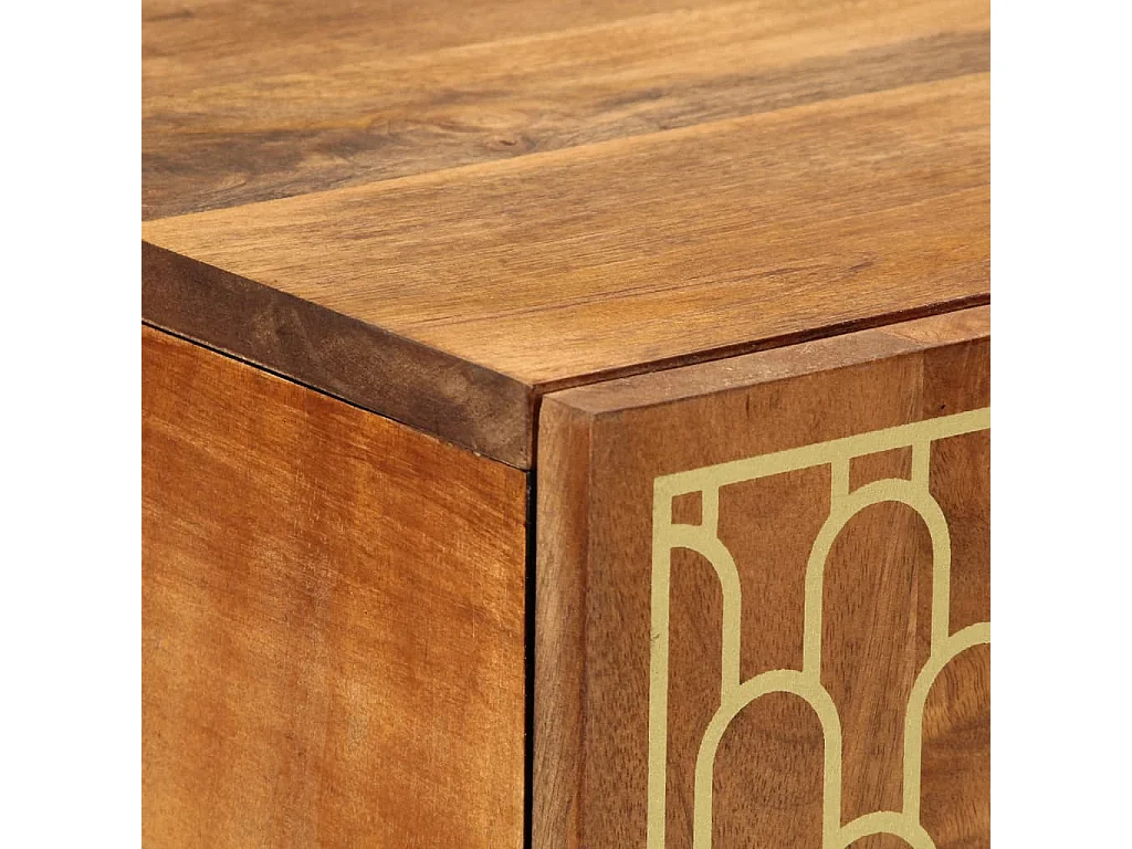 Credenza 60x33x100 cm in legno massello di mango