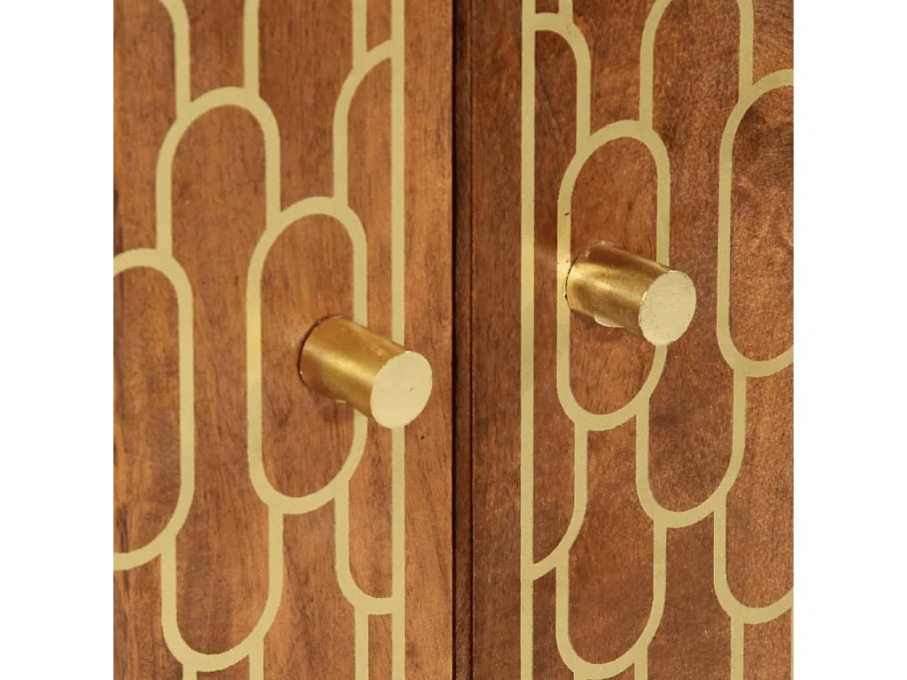 Credenza 60x33x100 cm in legno massello di mango