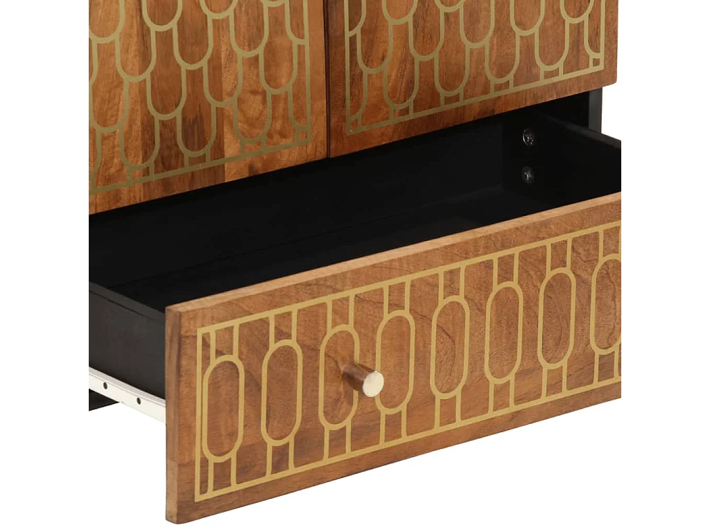 Credenza 60x33x100 cm in legno massello di mango