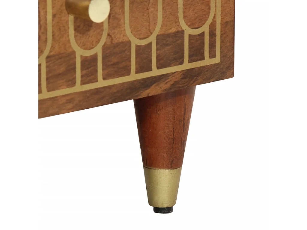 Credenza 60x33x100 cm in legno massello di mango