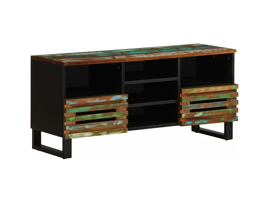 Meuble TV 100x34x46 cm bois d'acacia massif