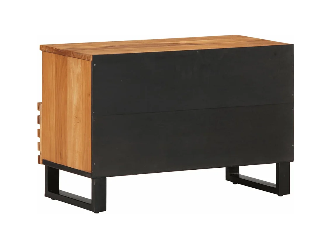 Meuble TV 70x34x46 cm bois d'acacia massif
