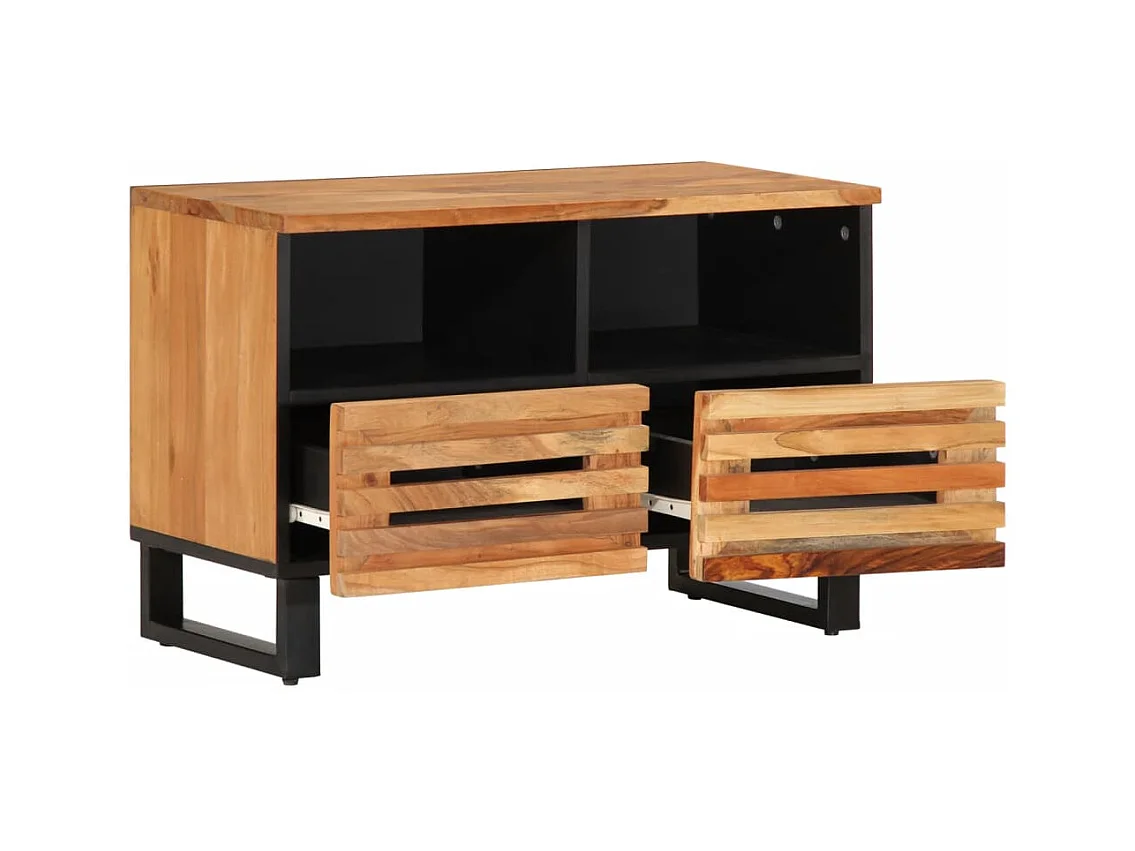 Meuble TV 70x34x46 cm bois d'acacia massif