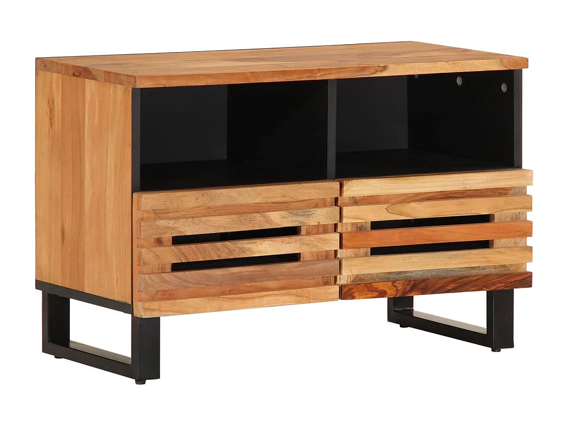 Meuble TV 70x34x46 cm bois d'acacia massif