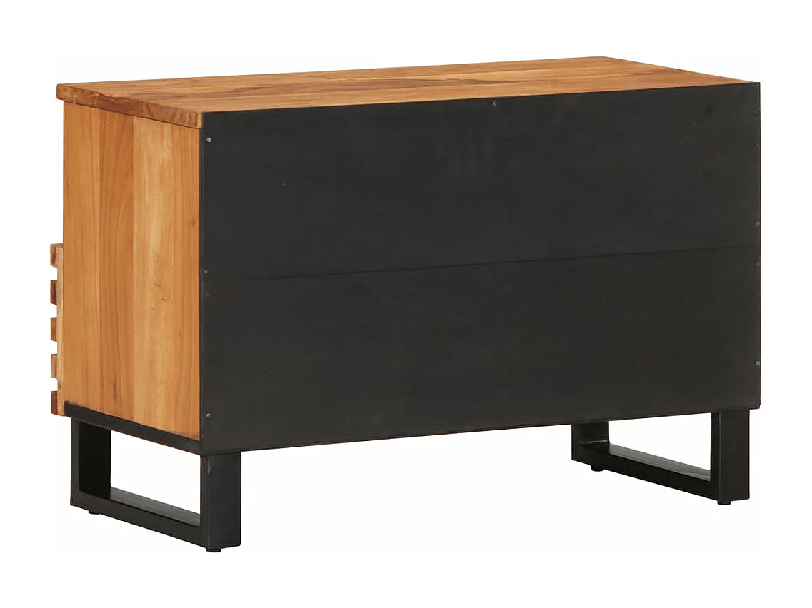 Meuble TV 70x34x46 cm bois d'acacia massif