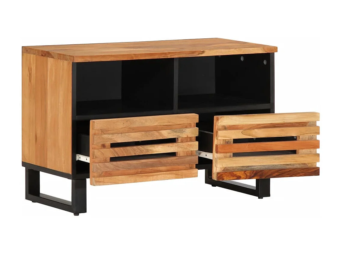 Meuble TV 70x34x46 cm bois d'acacia massif